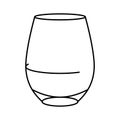 goblet wine glass line icon vector illustration
