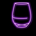 goblet wine glass neon glow icon illustration