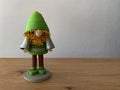 Goblin, elf, dwarf man or husband, cute paper statue made of paper strips