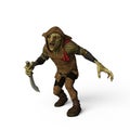 The little bad Goblin. 3D Illustration