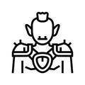 goblin fairy tale line icon vector illustration