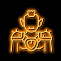 goblin fairy tale neon glow icon illustration