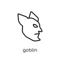 Goblin icon. Trendy modern flat linear vector Goblin icon on white background from thin line Fairy Tale collection