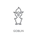 Goblin linear icon. Modern outline Goblin logo concept on white