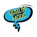 Goblin Mode Comic halftone 3D vector Illustration Royalty Free Stock Photo