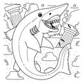 Goblin Shark Coloring Page for Kids