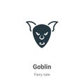 Goblin vector icon on white background. Flat vector goblin icon symbol sign from modern fairy tale collection for mobile concept