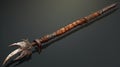 Goblincore-inspired 3d Weapon With Long Wooden Handle