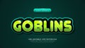 goblins 3d text style effect template