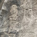 Gobustan, Azerbaijan, September, 11, 2019. Ancient petroglyphs in Gobustan, Azerbaijan
