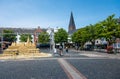 Goch, North Rhine-Westphalia - Local village square and church tower