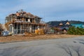 New building being constructed in rural subdivision