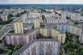 Goclaw residential area in Warsaw city, Poland - aerial drone view