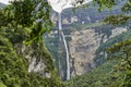 Gocta Cataracts, Catarata del Gocta, are perennial waterfalls with two drops located in Peru. Royalty Free Stock Photo