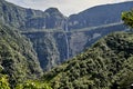 Gocta Cataracts, Catarata del Gocta, are perennial waterfalls with two drops located in Peru. Royalty Free Stock Photo