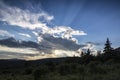God Beams Over Blue Ridge Mountains Royalty Free Stock Photo