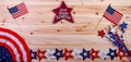 God Bless America on a cedar board background Royalty Free Stock Photo