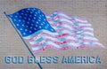 God Bless America Flag Royalty Free Stock Photo