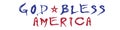 God bless America handwritten lettering. Vector illustration