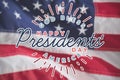 Composite image of god bless america. happy presidents day. vector typography Royalty Free Stock Photo