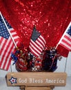 God Bless America, july 4th 1776, Independence Day, FIreworks, patriotic music, red, white, blue Royalty Free Stock Photo