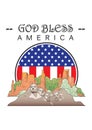 god bless america poster. Vector illustration decorative design Royalty Free Stock Photo