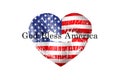 God bless America. Text on the background of the flag of America Royalty Free Stock Photo