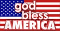 God Bless America United States USA Flag 3d Words Royalty Free Stock Photo