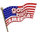 God Bless America USA Flag United States Religion Motto Royalty Free Stock Photo