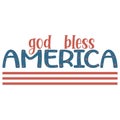 God bless America vector and illustration