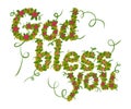 God bless you Christian lettering Royalty Free Stock Photo