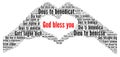 God bless you word cloud in different languages Royalty Free Stock Photo