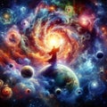 God creating the universe abstract Royalty Free Stock Photo