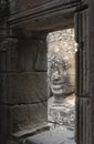 God face architecture in Angkor Wat. Royalty Free Stock Photo
