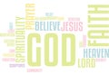 God Faith Word Cloud Royalty Free Stock Photo