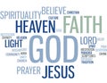 God Faith Word Cloud Royalty Free Stock Photo