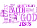 God Faith Word Cloud Royalty Free Stock Photo