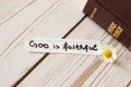 God is faithful. Biblical concept about faithfulness, love, hope, truth. Royalty Free Stock Photo