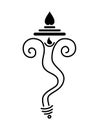 God Ganesh stylized vector design Royalty Free Stock Photo