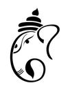 God Ganesh stylized vector design Royalty Free Stock Photo