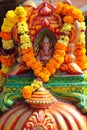 God Ganesha on the altar at Hindu temple