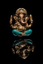 God of Ganesha on a black background