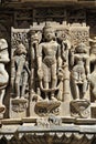 God and Goddess carved on the wall of Jagdish Temple at Udaipur