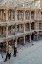 God and goddesses sculptures at stepwell Rani ki vav, an intricately constructed historic site in Gujarat Royalty Free Stock Photo