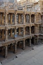 God and goddesses sculptures at stepwell Rani ki vav, an intricately constructed historic site in Gujarat Royalty Free Stock Photo