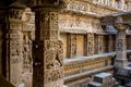 God and goddesses sculptures at stepwell Rani ki vav, an intricately constructed historic site in Gujarat Royalty Free Stock Photo