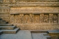 God and goddesses sculptures at stepwell Rani ki vav, an intricately constructed historic site in Gujarat Royalty Free Stock Photo