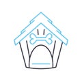 god house line icon, outline symbol, vector illustration, concept sign