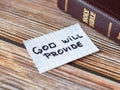 God Jesus Christ will provide for all our needs. Royalty Free Stock Photo