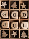 God Jul, Scandinavian Merry Christmas Royalty Free Stock Photo